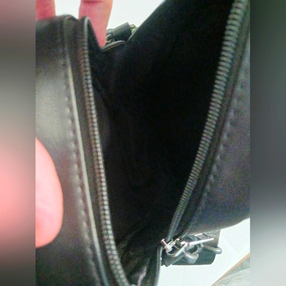 Ghost Black  Goth Crossbody Bag Vegan Leather Shoulder Bag+ Patch - Picture 9 of 16